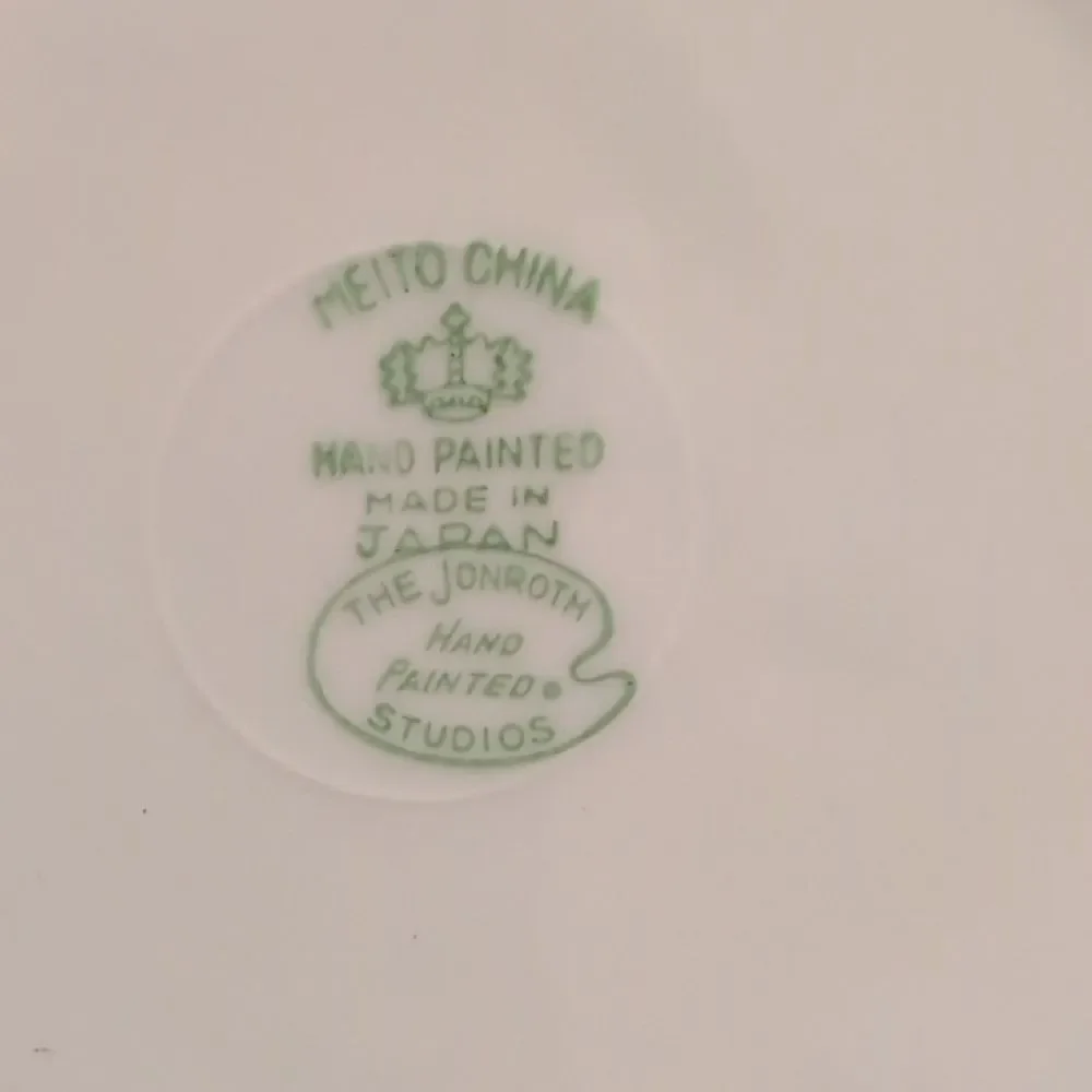 Vintage Mieto China Hand Painted Pastel Landscape Plates Set of 2 Made in Japan